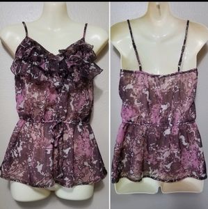 Ruffled Spaghetti Blouse